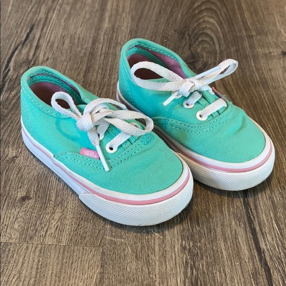 pink and green vans shoes